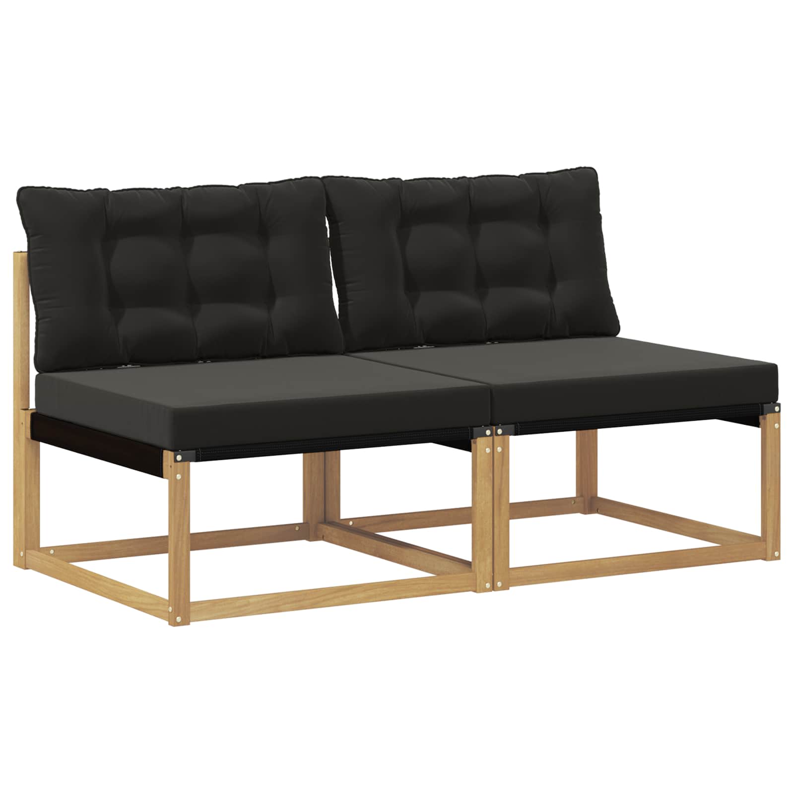 Vidaxl Outdoor Middle Sofa 2-seater Solid Acacia Wood