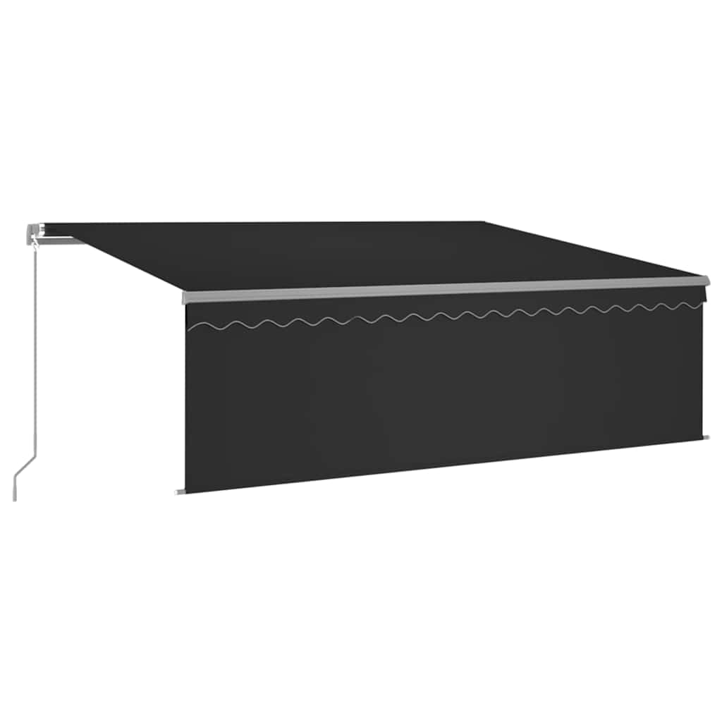 Maison Exclusive - Manuelle Markise Mit Solar-led 4 X 3 M Anthraz
