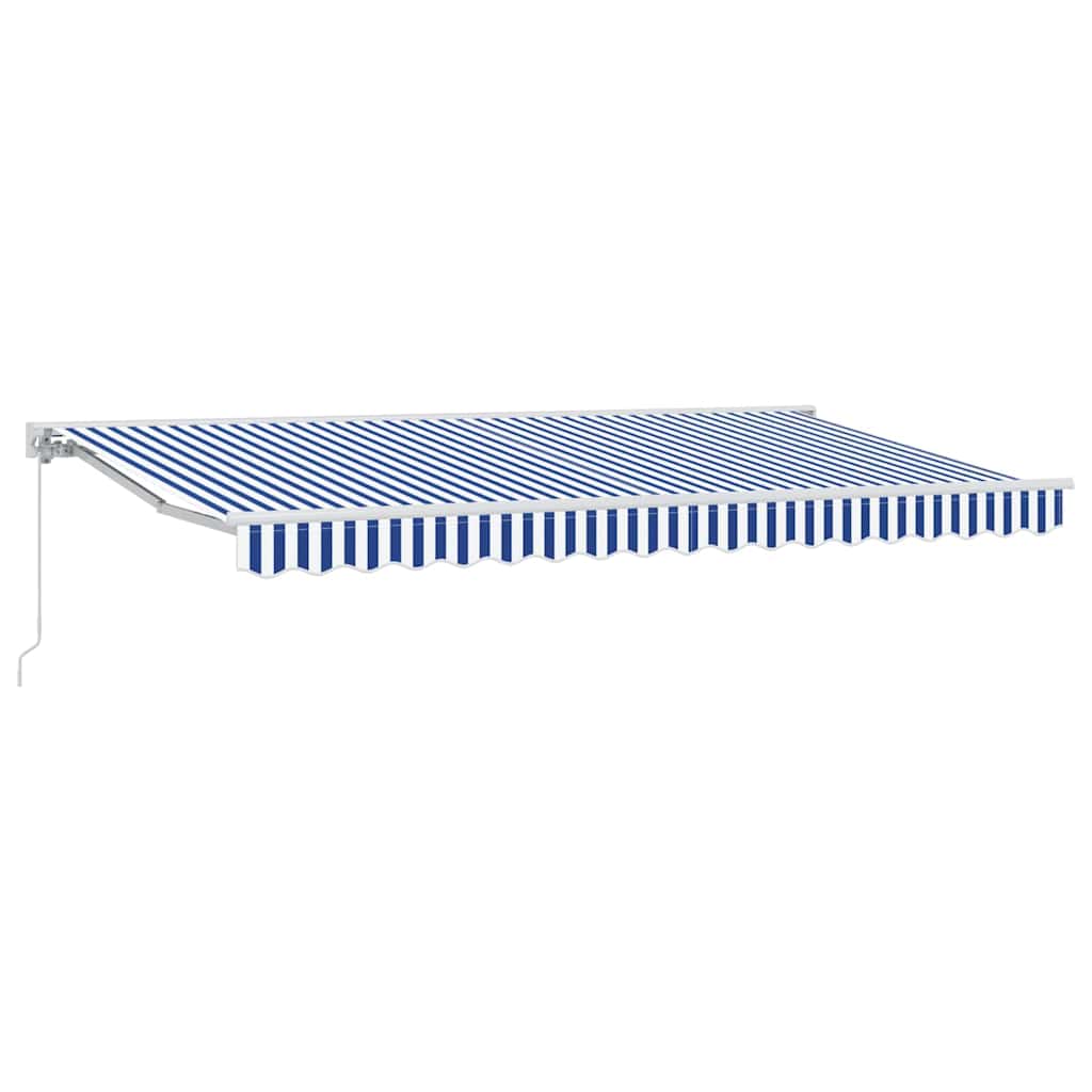 Maison Exclusive - Manuelle Markise 4 X 2 M Blau-weiß Gestreift 1