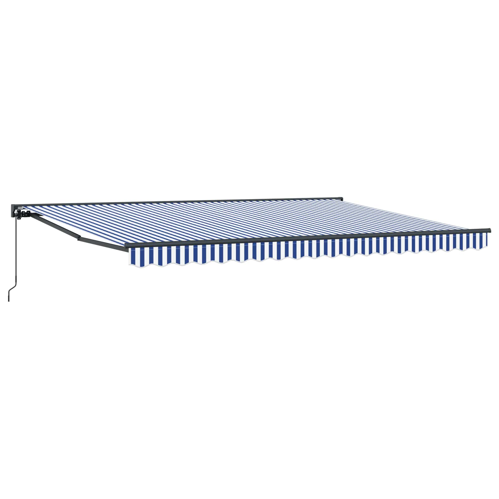 Maison Exclusive - Manuelle Markise 4,5 X 3 M Blau-weiß Gestreift