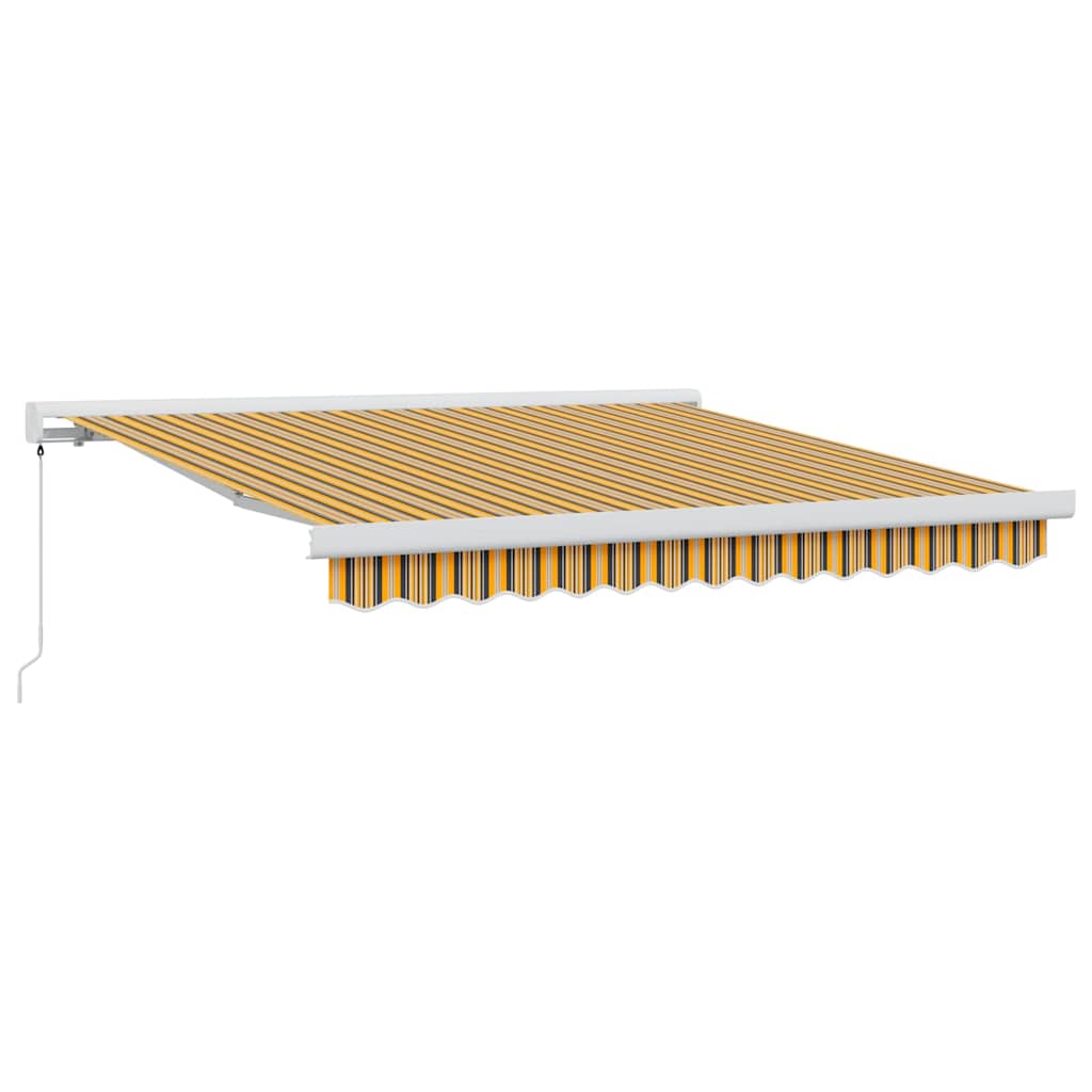 Maison Exclusive - Manuelle Markise 3 X 2,5 M Gelb, Grau Und Weiß