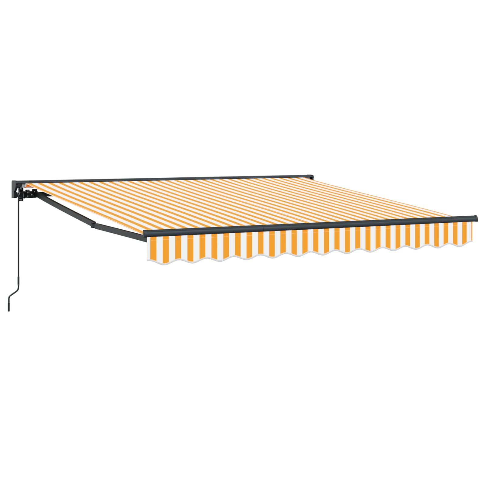 Maison Exclusive - Manuelle Markise 3 X 2,5 M Gelb Und Weiß Gestr