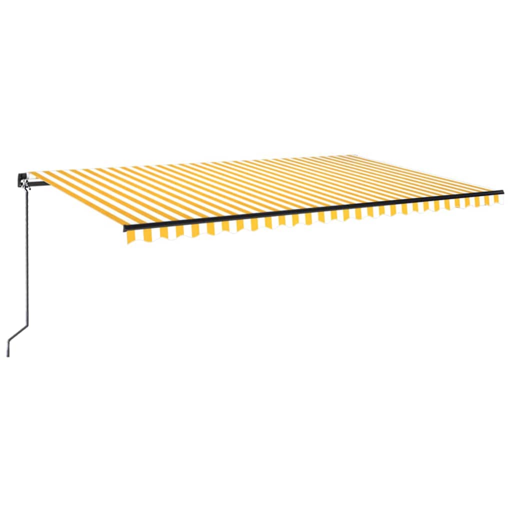 Maison Exclusive - Manuelle Markise 5 X 3 M Gelb Und Weiß Gestrei