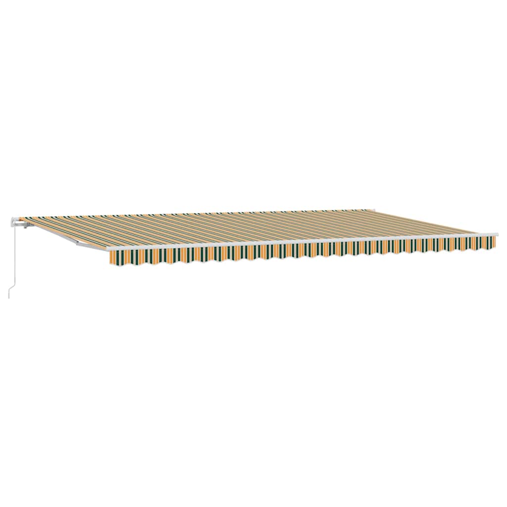 Maison Exclusive - Manuelle Markise 6 X 3 M Grün-gelb Gestreift 1