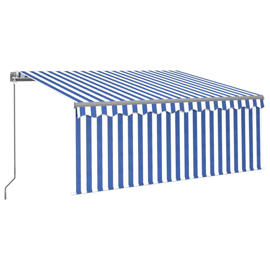 Maison Exclusive - Manuelle Markise Mit Solar-led 3,5 X 2,5 M Bla