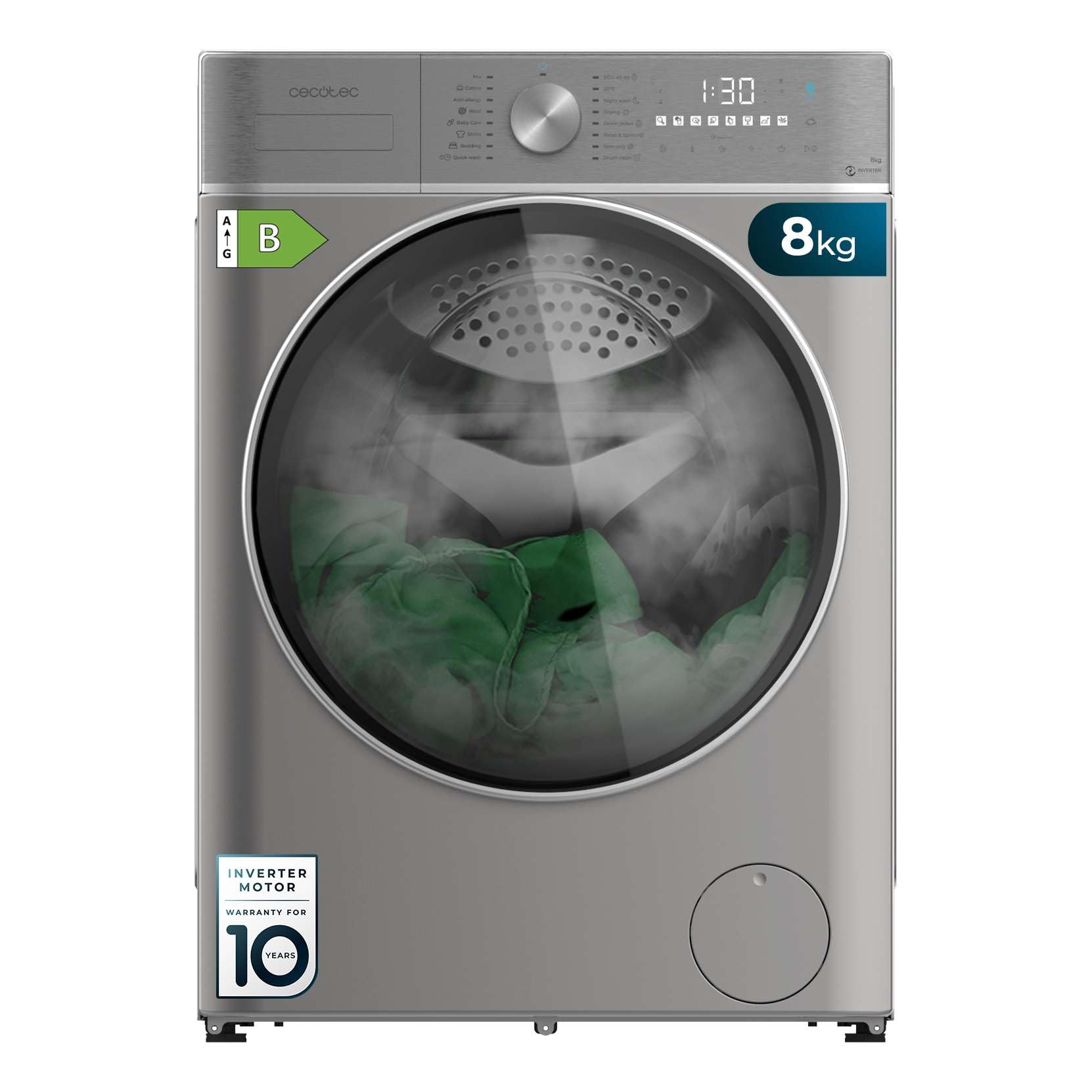Waschtrockner Mit 8 Kg - 5 Kg Fassungsvermögen Und 1400 U/min, 16 Programme, Inverter Plus Motor, Klasse A, Steammax, Onsmart, Fuzzy Logic, Spacare Und Beladungserkennung.