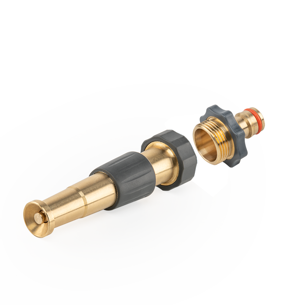 Verstellbare Bewässerungsdüse Dede Messing Brass Soft 12,5 Cm, Anschluss Für Gz 3/4" Wasserhahn, Verstellbarer Strahl, Wetterfest, Idealfür Garten Und Reinigung.