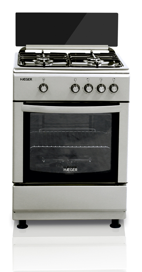 Haeger Gc-ss6.011b Freistehender Gasherd Gaskochfeld De Gas Grau, Edelstahl