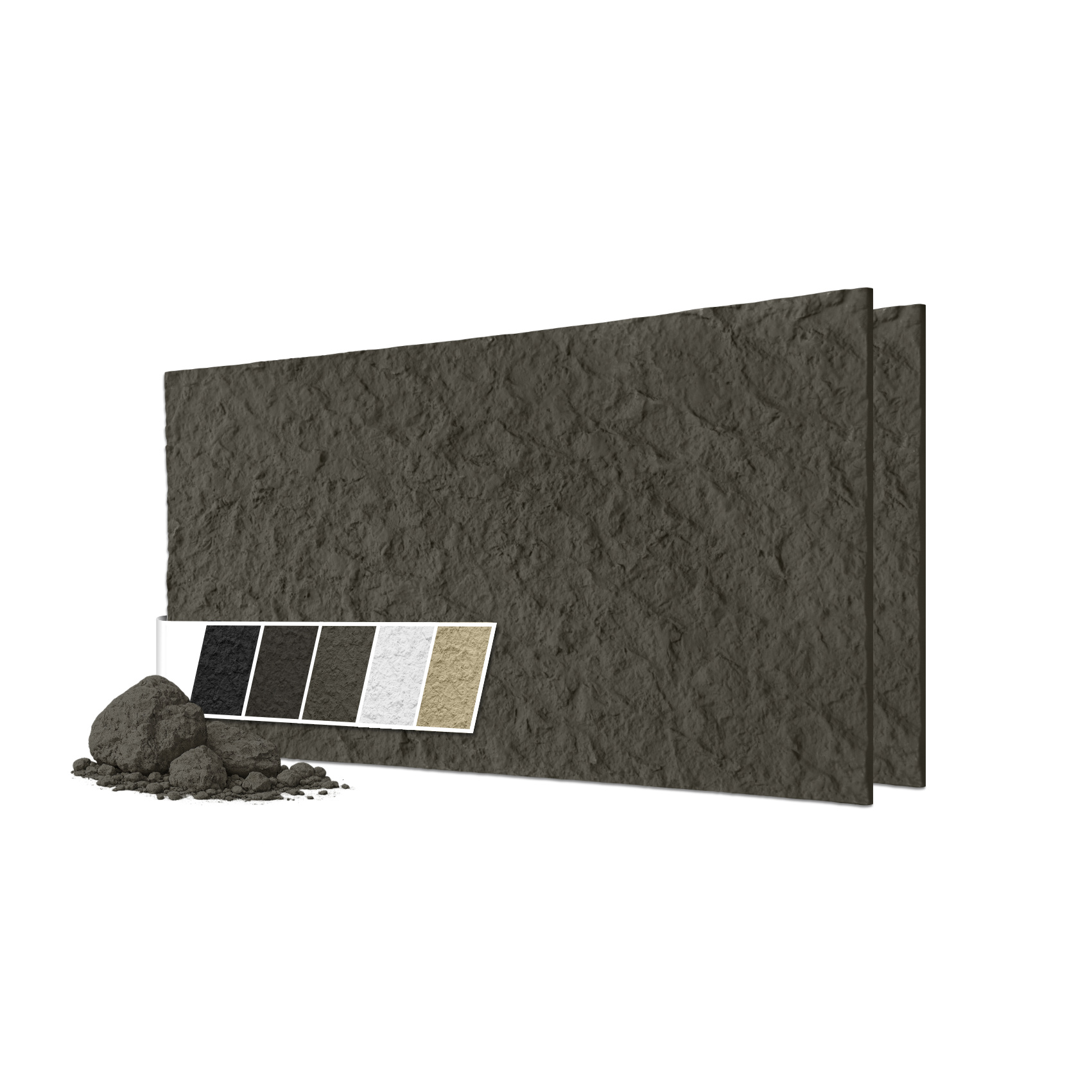 Hexim Wandpaneele 3d Steinoptik 120x60cm – Pu Wandverkleidung In Bruchstein-felsen Kunststoff-steinwand 2cm Stärke (grey)