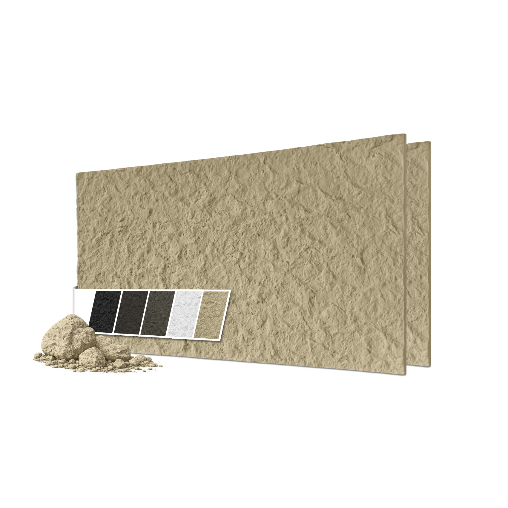 Hexim Wandpaneele 3d Steinoptik 120x60cm – Pu Wandverkleidung In Bruchstein-felsen Kunststoff-steinwand 2cm Stärke (beige)