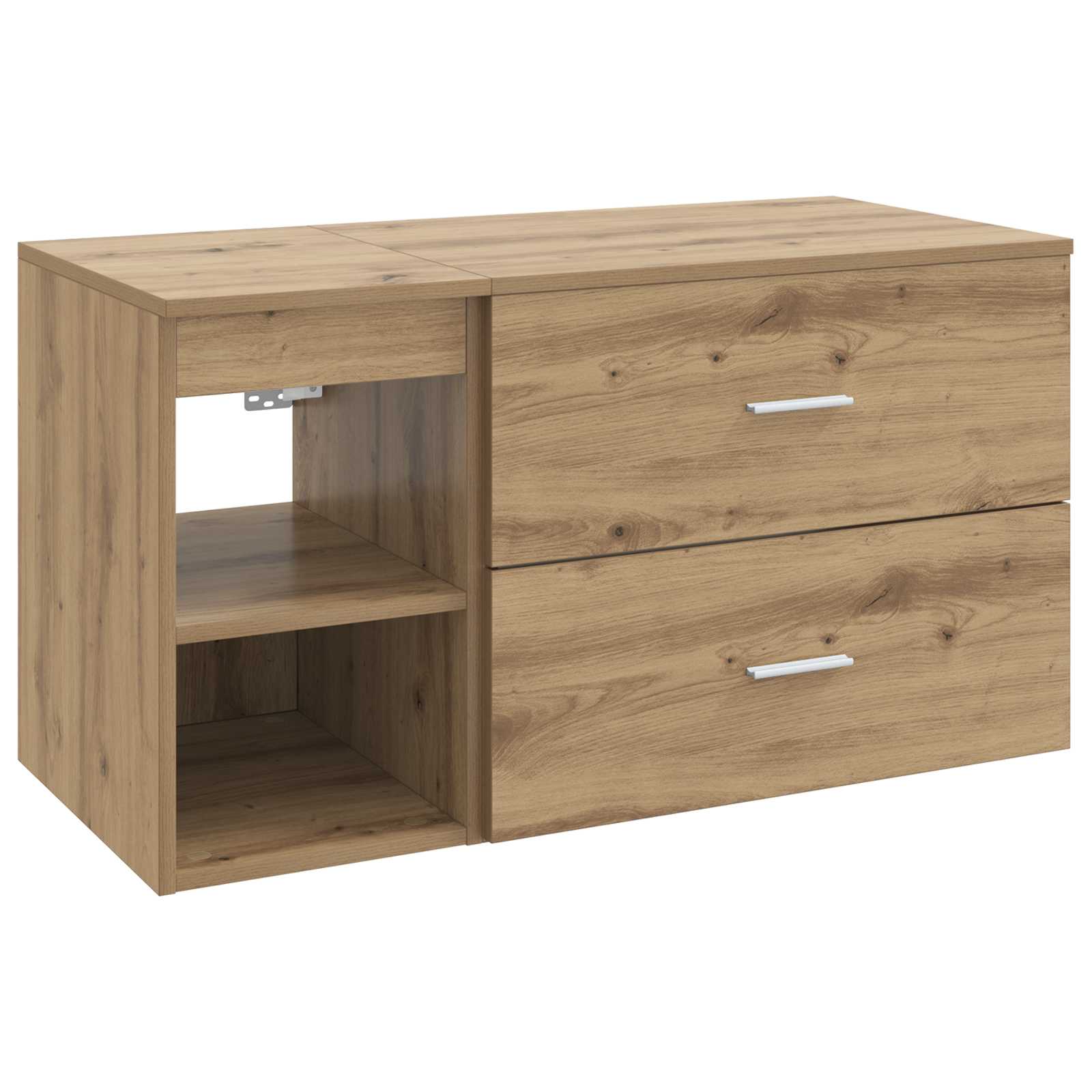 Badezimmermöbel-set Zur Wandmontage 2 Stk. Artisan-eiche Vidaxl