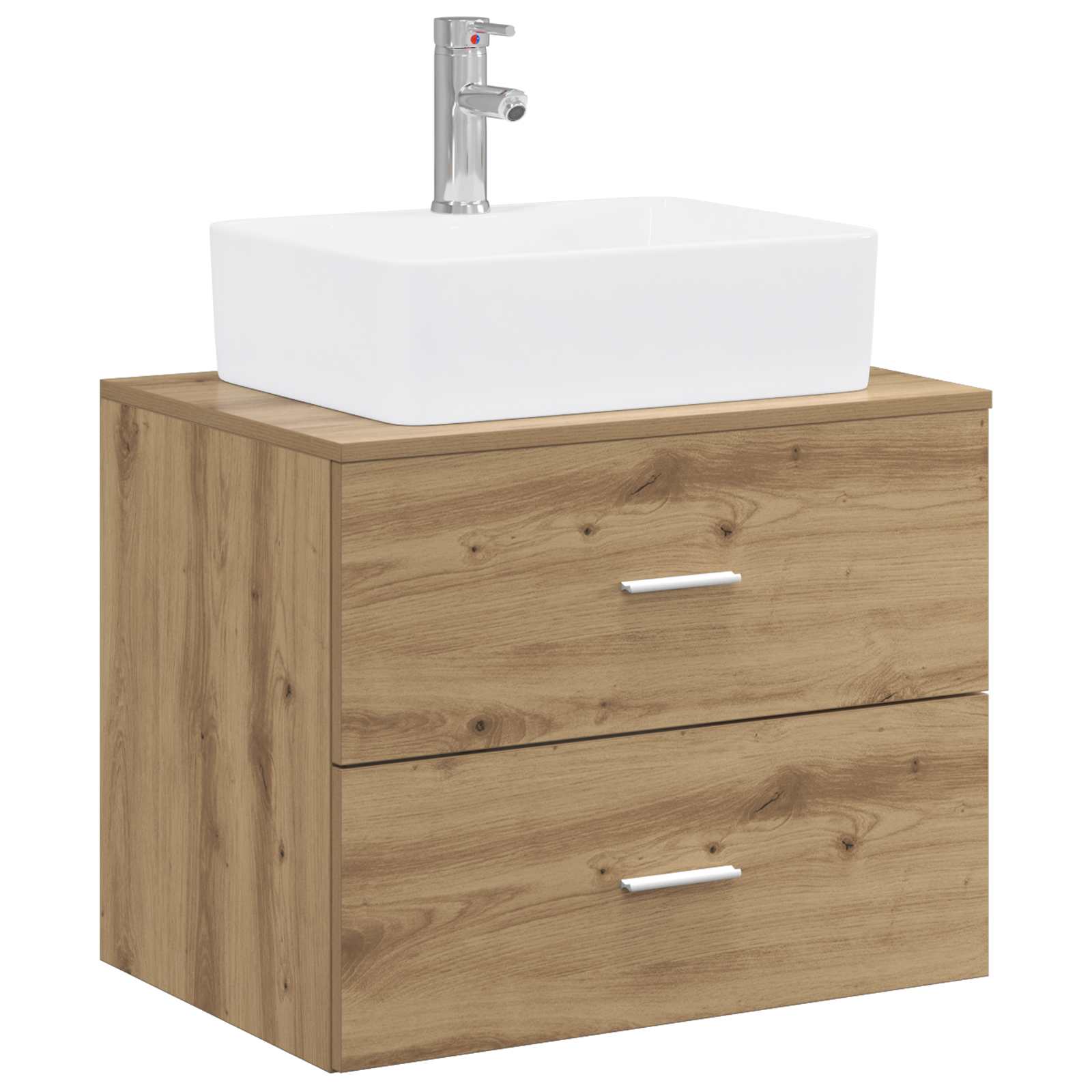 Wandmontierter Waschbeckenunterschrank Artisan-eiche Vidaxl
