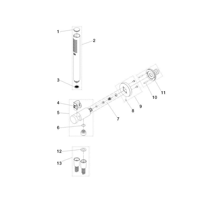Dornbracht 27812660-06 Schlauchbrausegarnitur Mit Integriertem Brausehalter Serienspezifisch Platin Gebürstet - 27812660