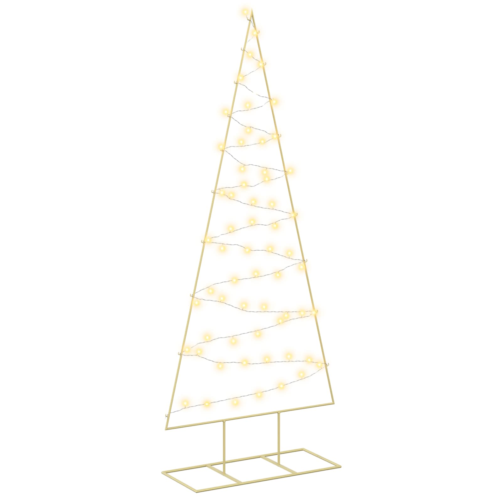Metall Weihnachtsbaum Kuopio 180 Cm Warmes Weiß Stahl Gold Vidaxl