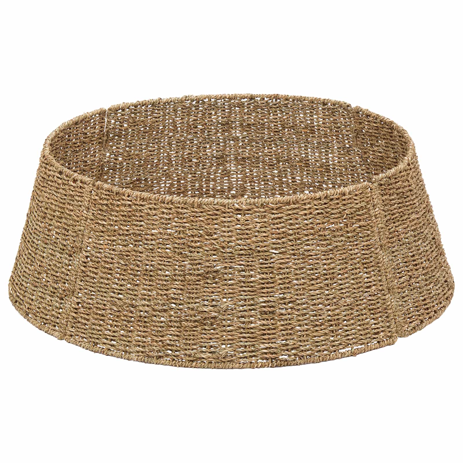 Vidaxl Christmas Tree Collar Round Natural Ø 45 X 22 Cm Seagrass