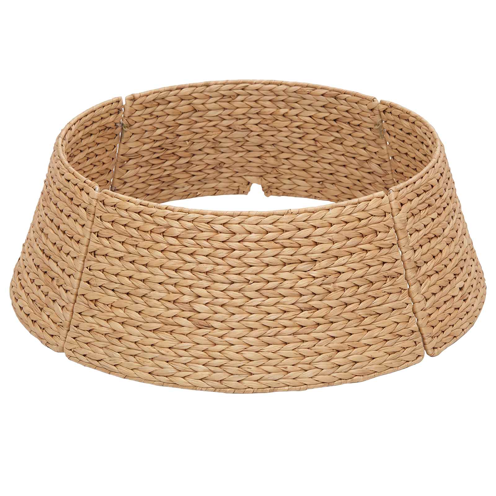 Vidaxl Christmas Tree Collar Round Natural Ø 45 X 22 Cm Water Hyacinth