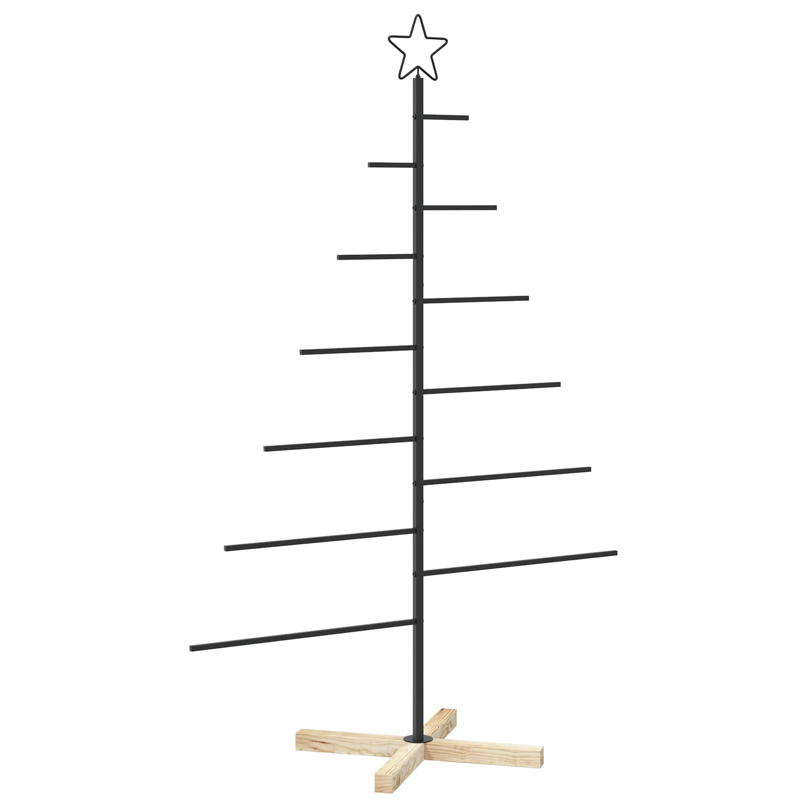 Vidaxl Metal Christmas Tree With Stand Kuopio 150 Cm Steel Black