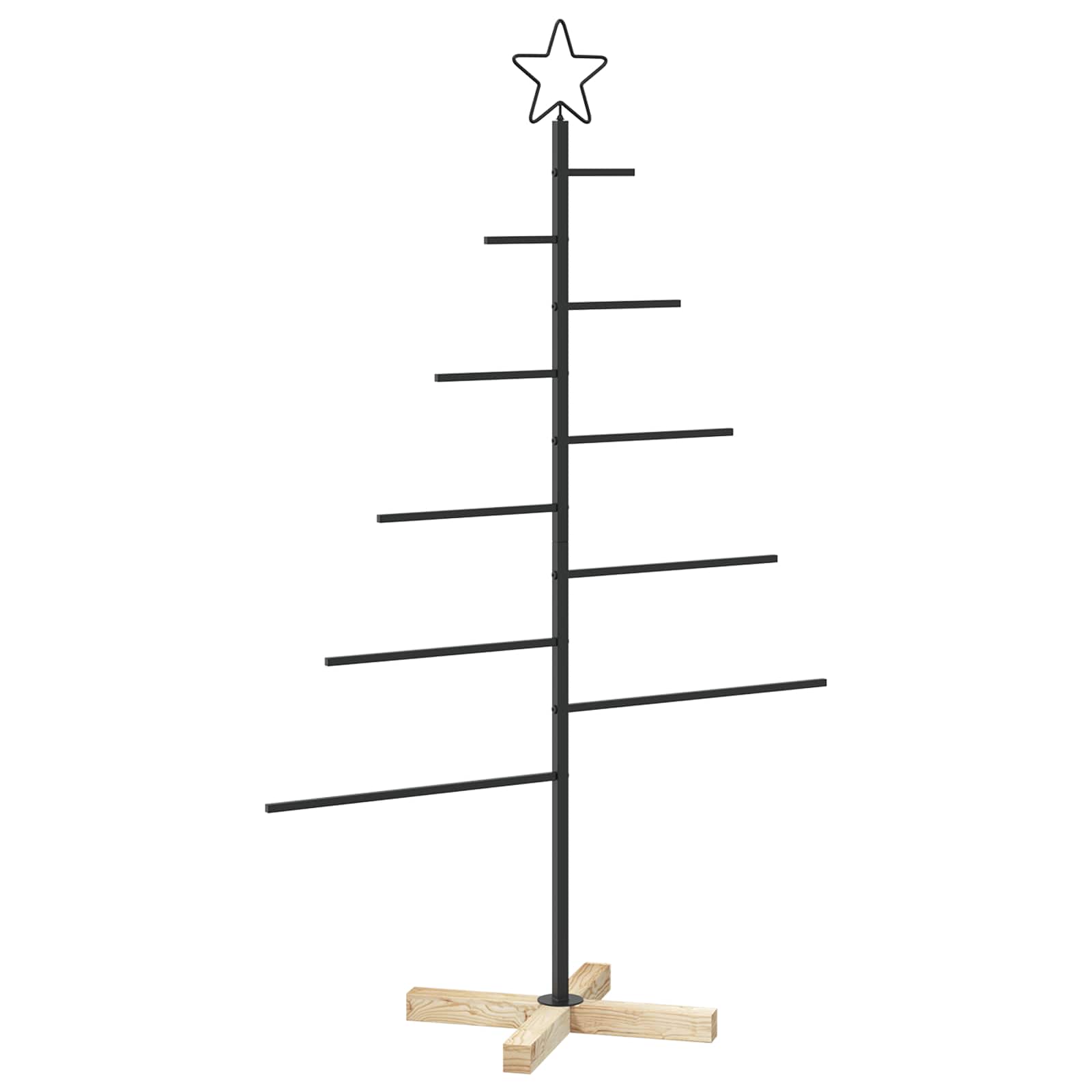 Metall Weihnachtsbaum Kuopio 125 Cm Stahl Schwarz Vidaxl