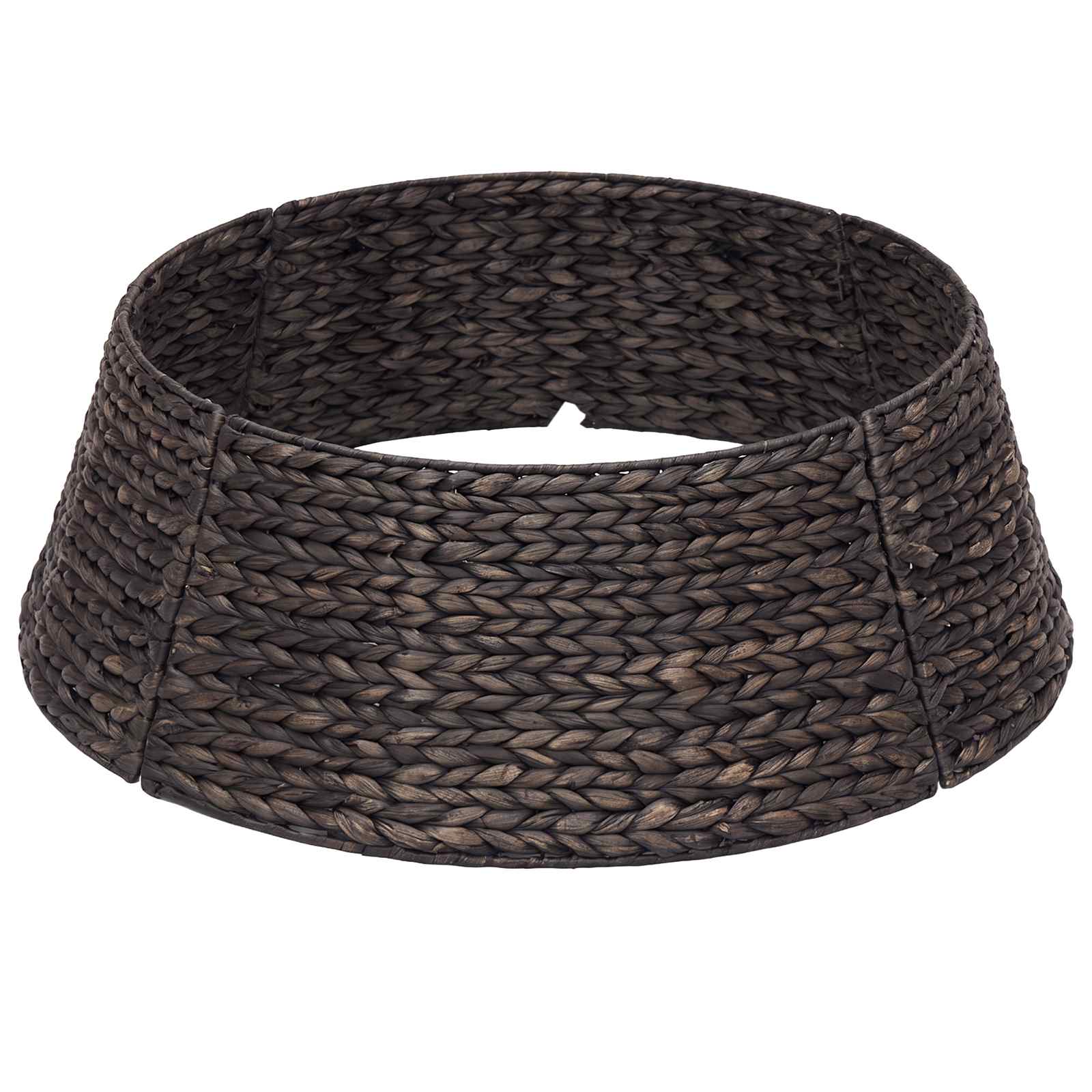 Vidaxl Christmas Tree Collar Round Black Ø 45 X 22 Cm Water Hyacinth