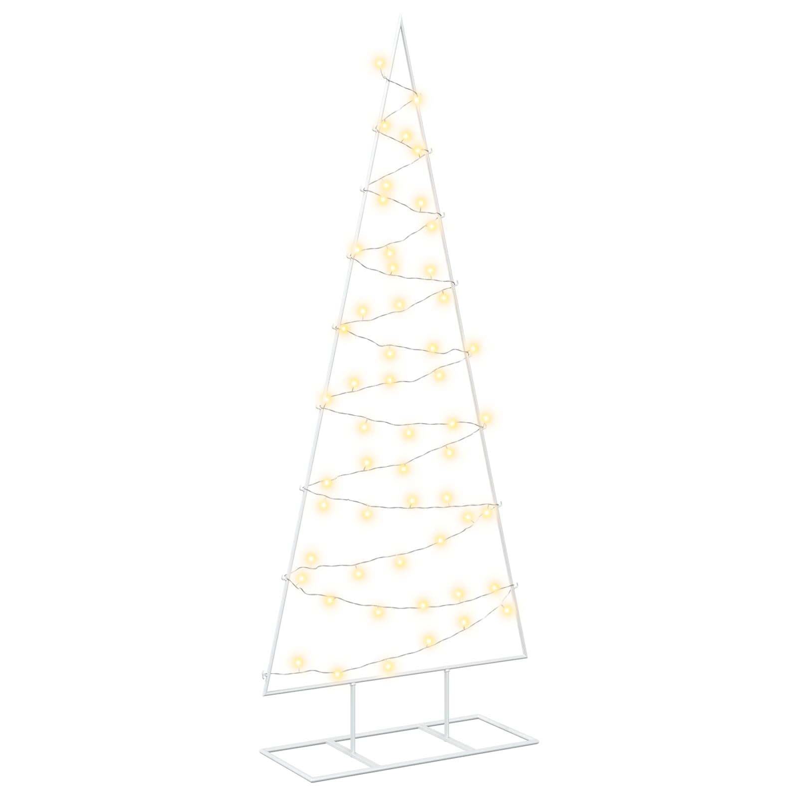 Metall Weihnachtsbaum Kuopio 150 Cm Warmes Weiß Stahl Weiß Vidaxl