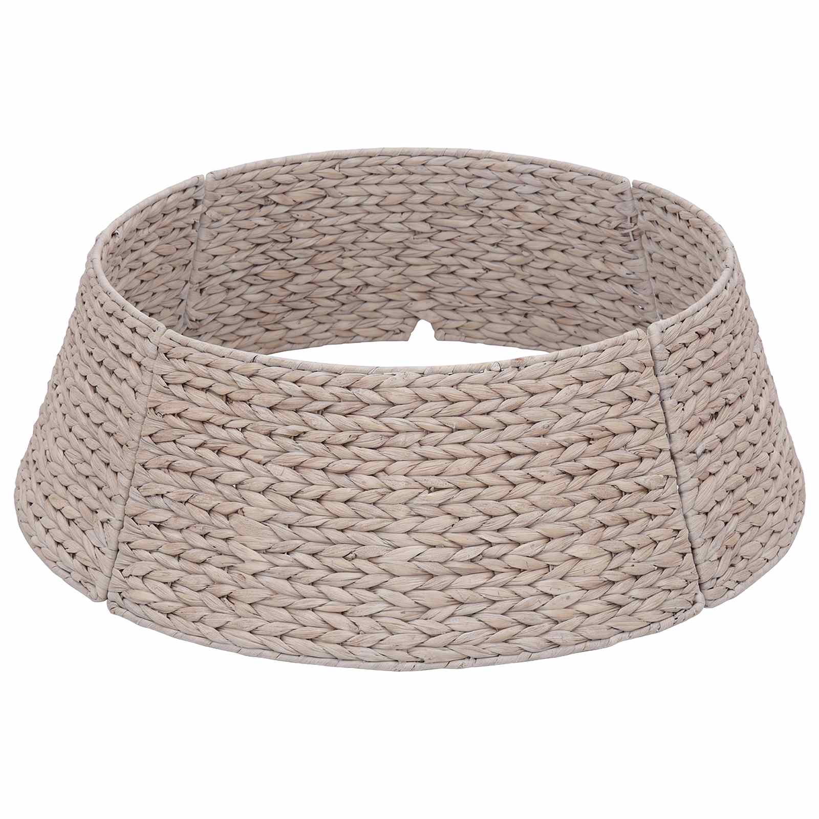 Vidaxl Christmas Tree Collar Round White Ø 45 X 22 Cm Water Hyacinth