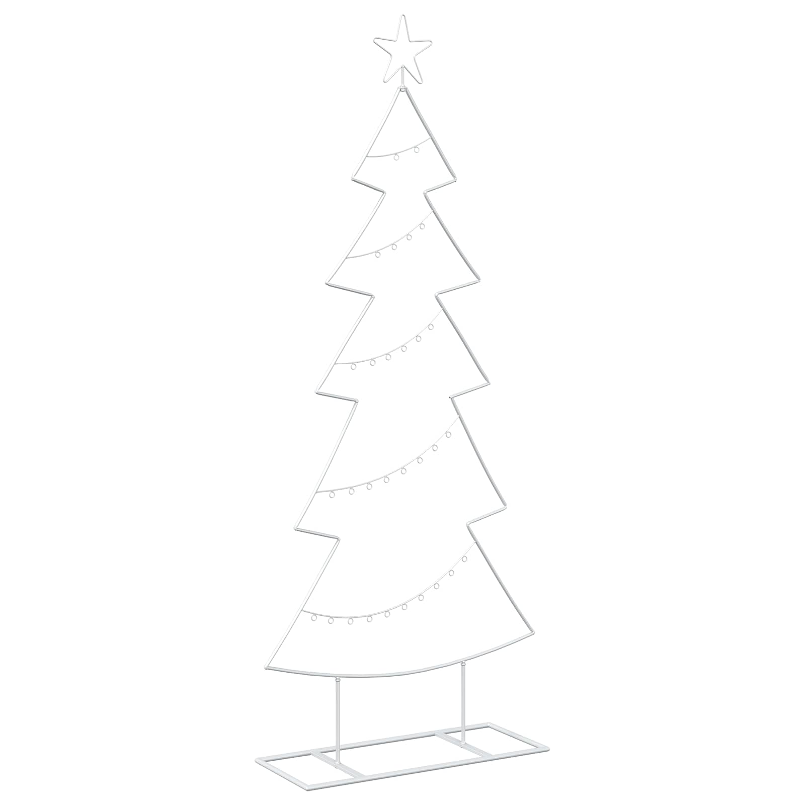 Vidaxl Metal Christmas Tree With Stand Kuopio 150 Cm Steel White