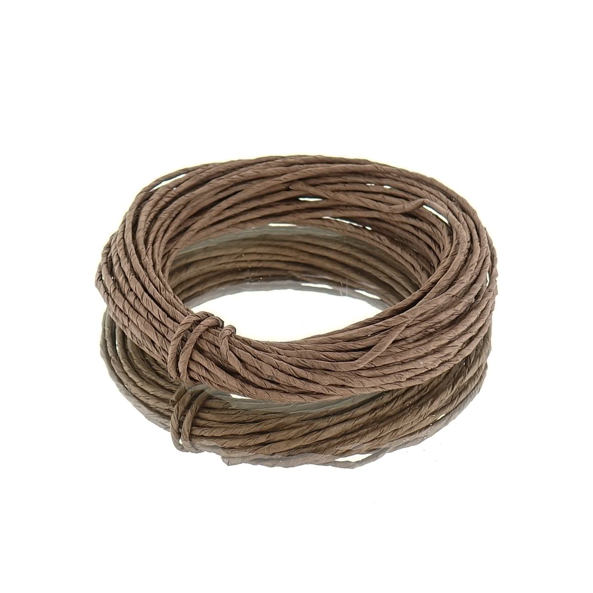 H & R Bastel - Papierdraht Brandy Braun Ø 2 Mm - 10 Meter
