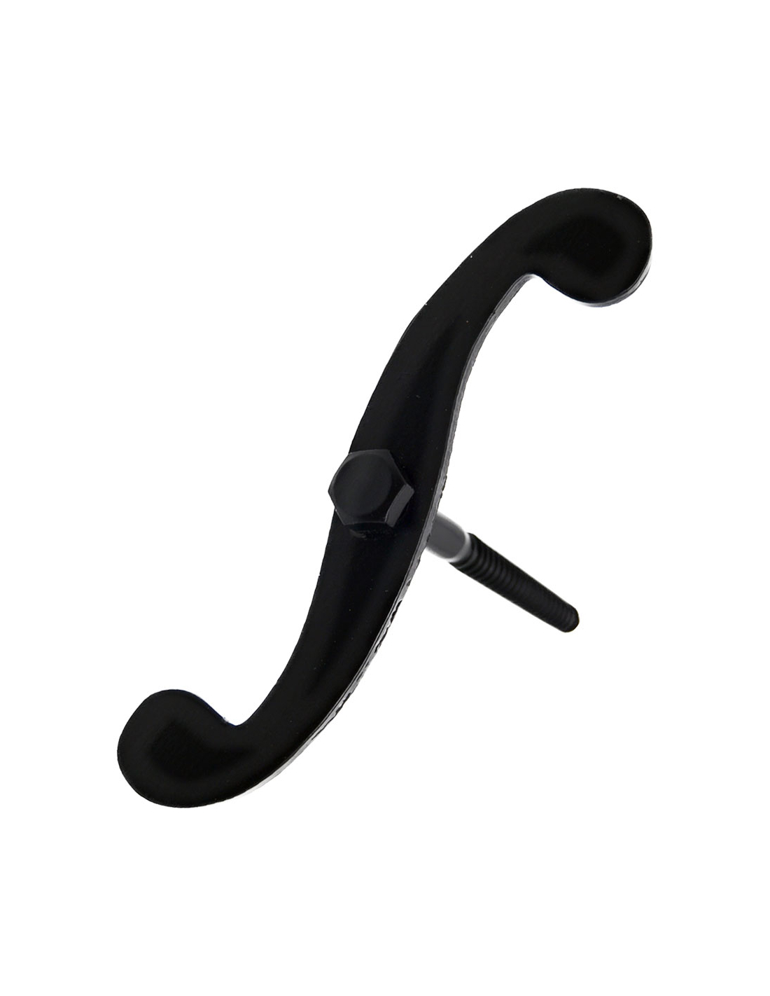 S-förmiger Halter Rt06 Edelstahl Schwarz 130x100x30mm
