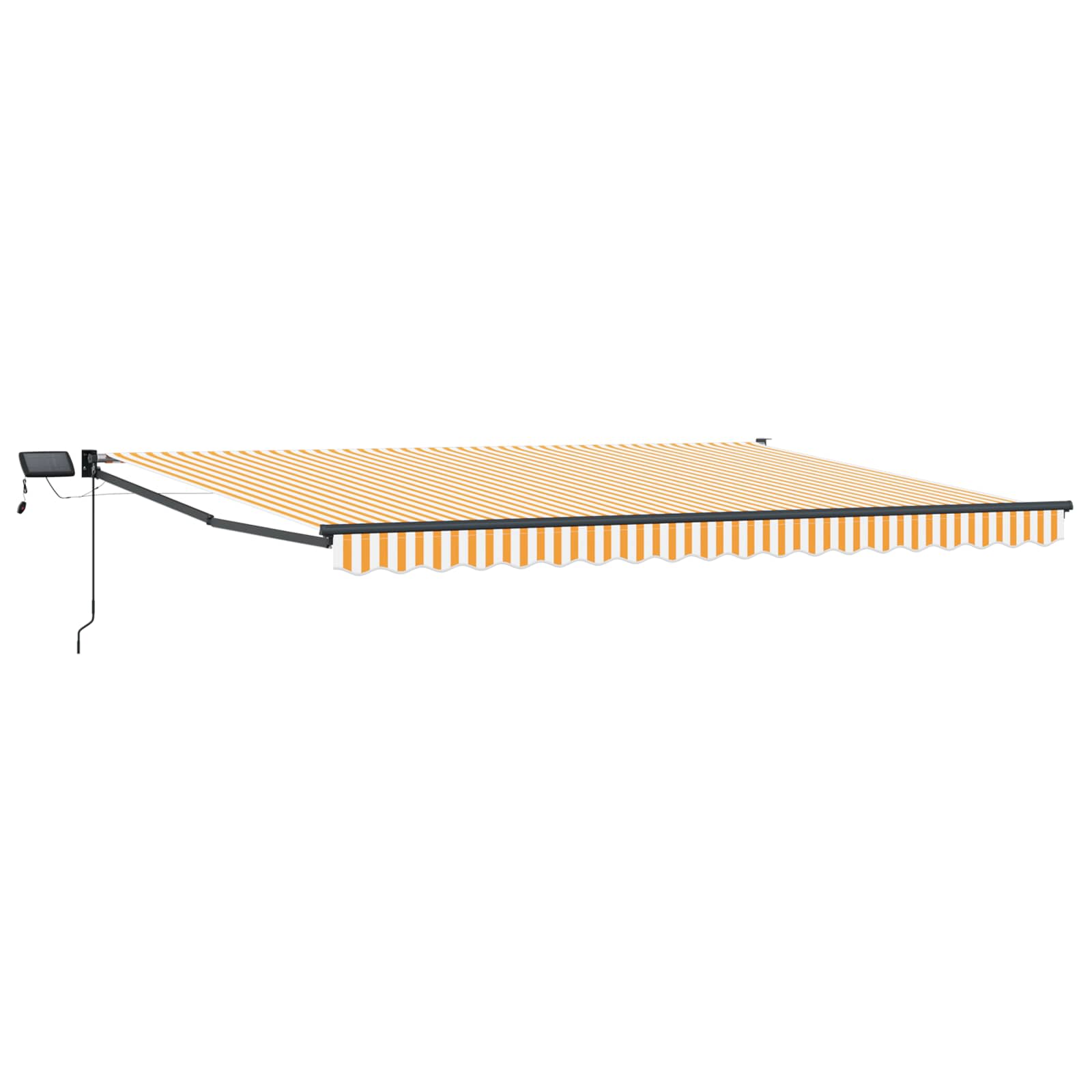Maison Exclusive - Manuelle Markise Mit Solar-led 4 X 3 M Gelb Un