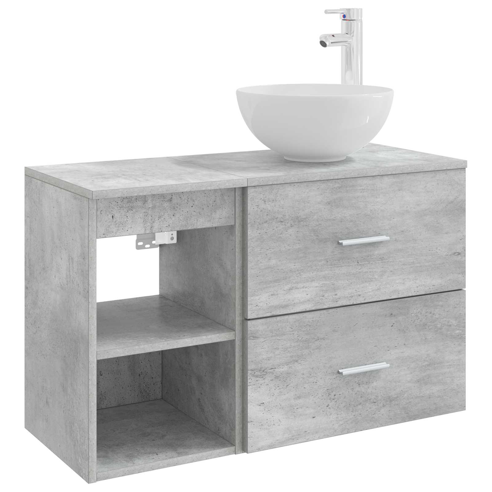 Maison Exclusive - Badezimmerschrank-set 2 Stk. Betongrau 79,5 X
