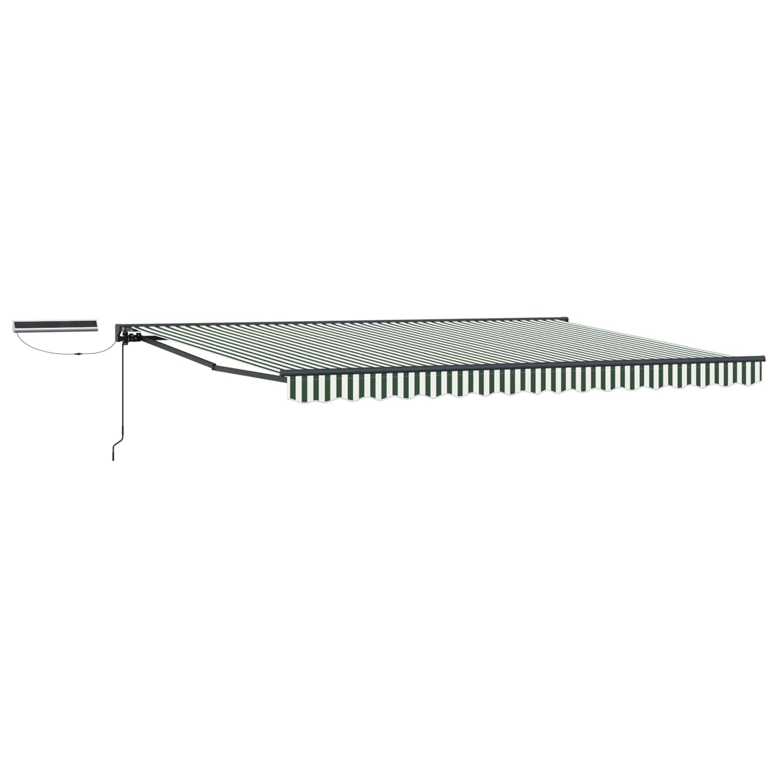Maison Exclusive - Elektrische Solarmarkise 5 X 3,5 M Grün-weiß G