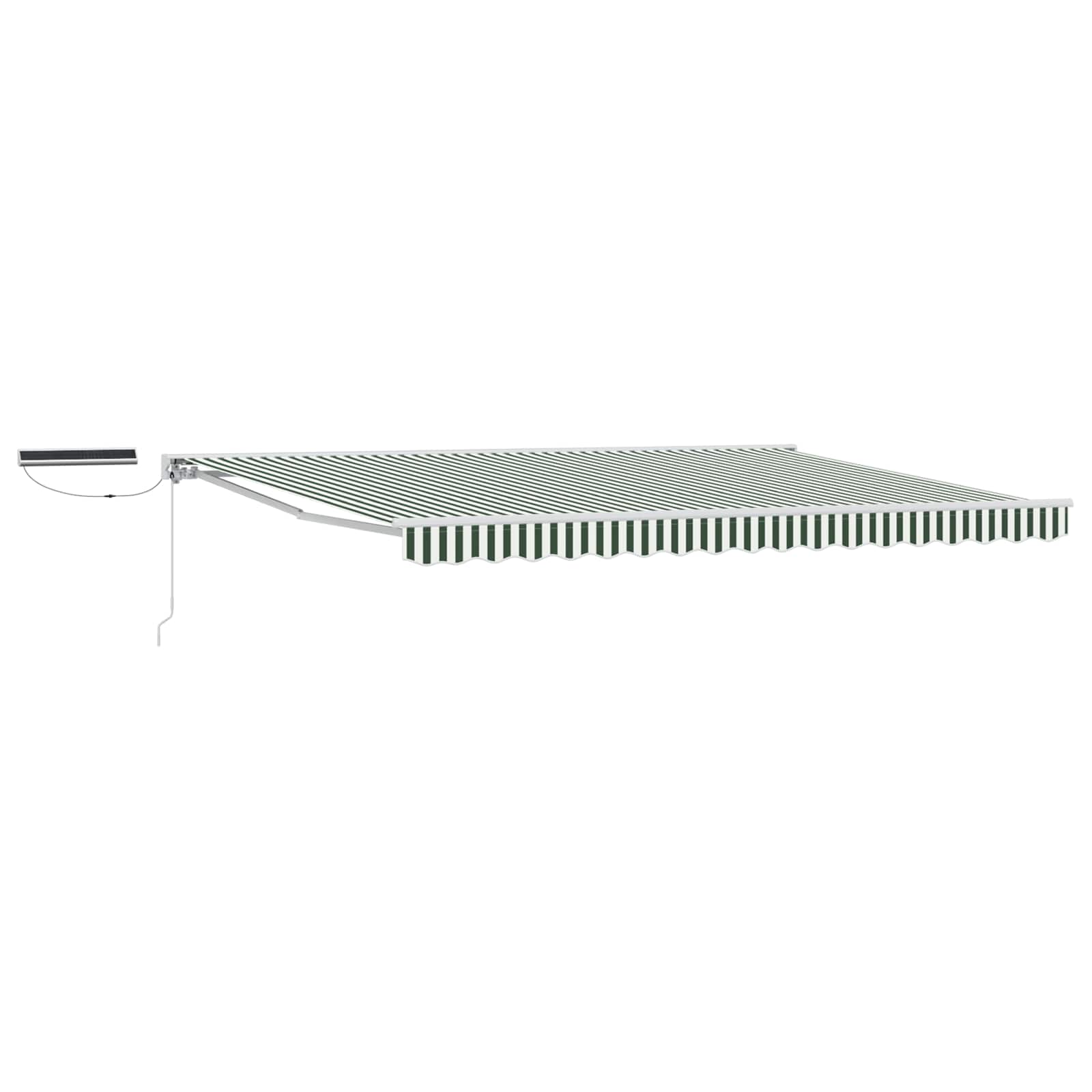 Maison Exclusive - Elektrische Solarmarkise 4,5 X 3,5 M Grün-weiß