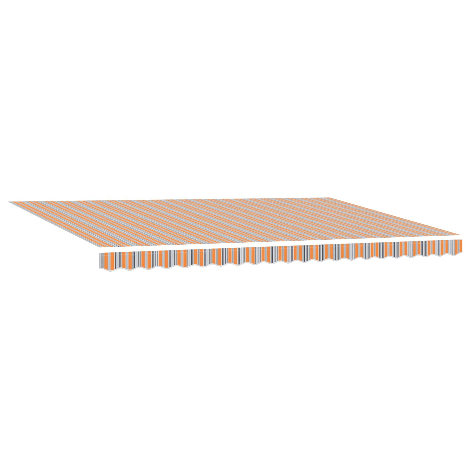 Maison Exclusive - Manuelle Markise 5 X 3 M Orange, Grau, Blau Un