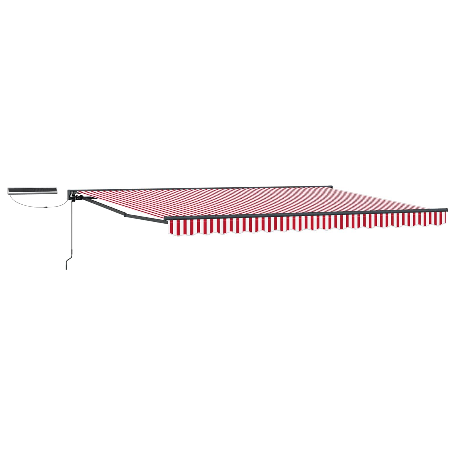 Maison Exclusive - Elektrische Solarmarkise 5 X 3 M Rot Und Weiße