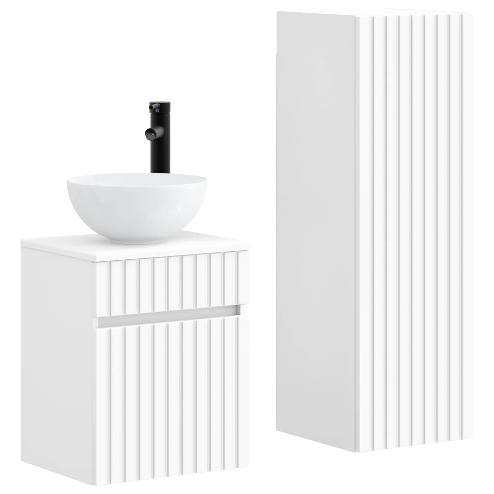 Maison Exclusive - Badezimmerschrank-set 2 Stk. Weiß 33 X 34,5 X