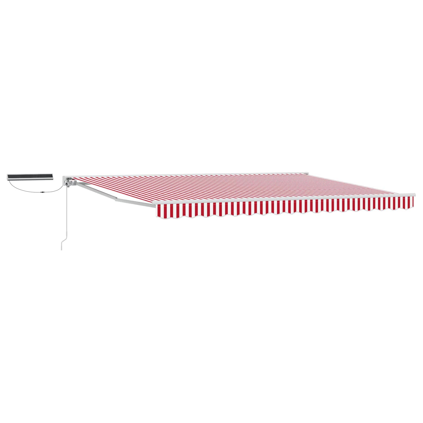 Maison Exclusive - Elektrische Solarmarkise 4,5 X 3 M Rot Und Wei
