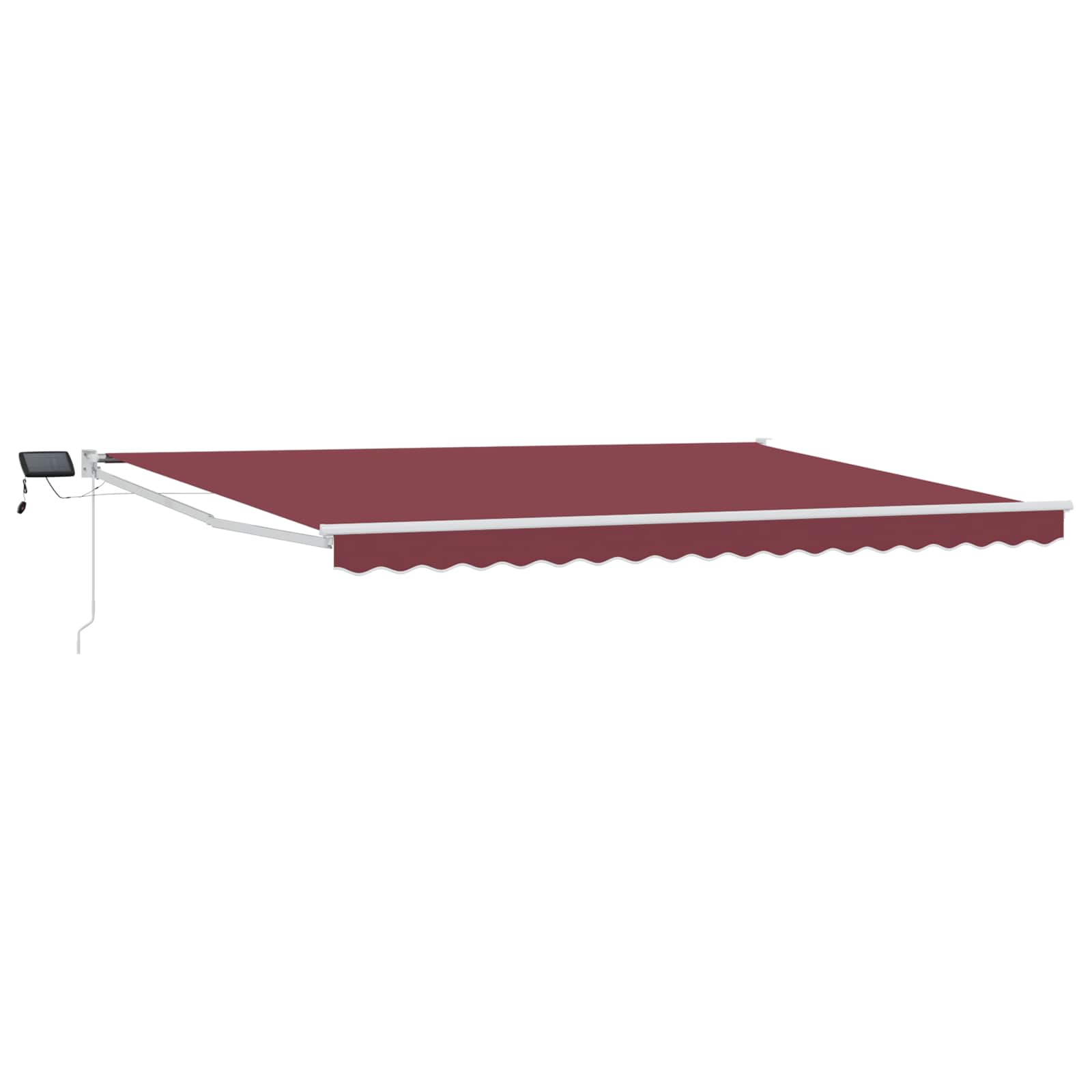 Maison Exclusive - Manuelle Markise Mit Solar-led 4 X 3 M Bordeau