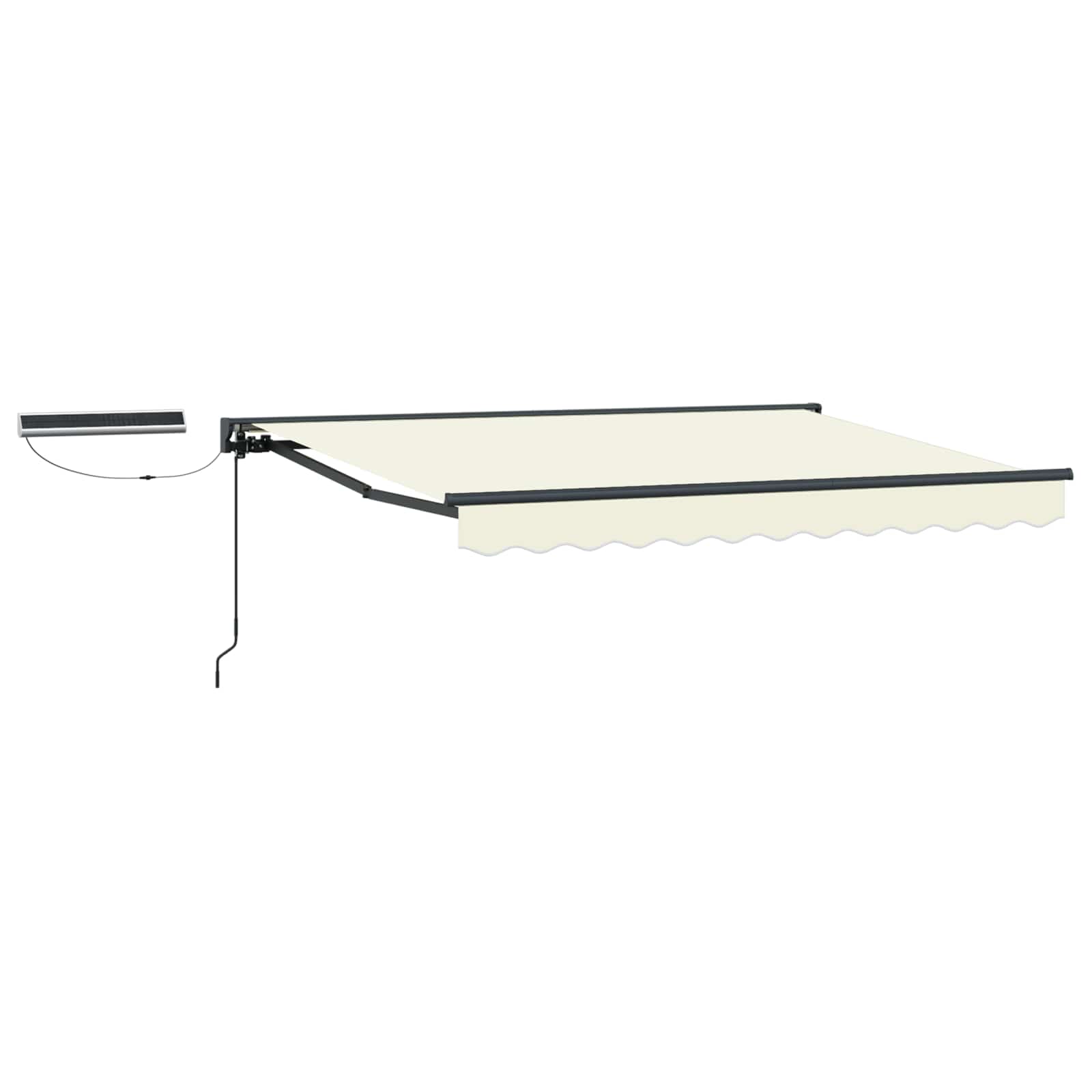 Maison Exclusive - Elektrische Solarmarkise 3 X 2,5 M Creme 100%