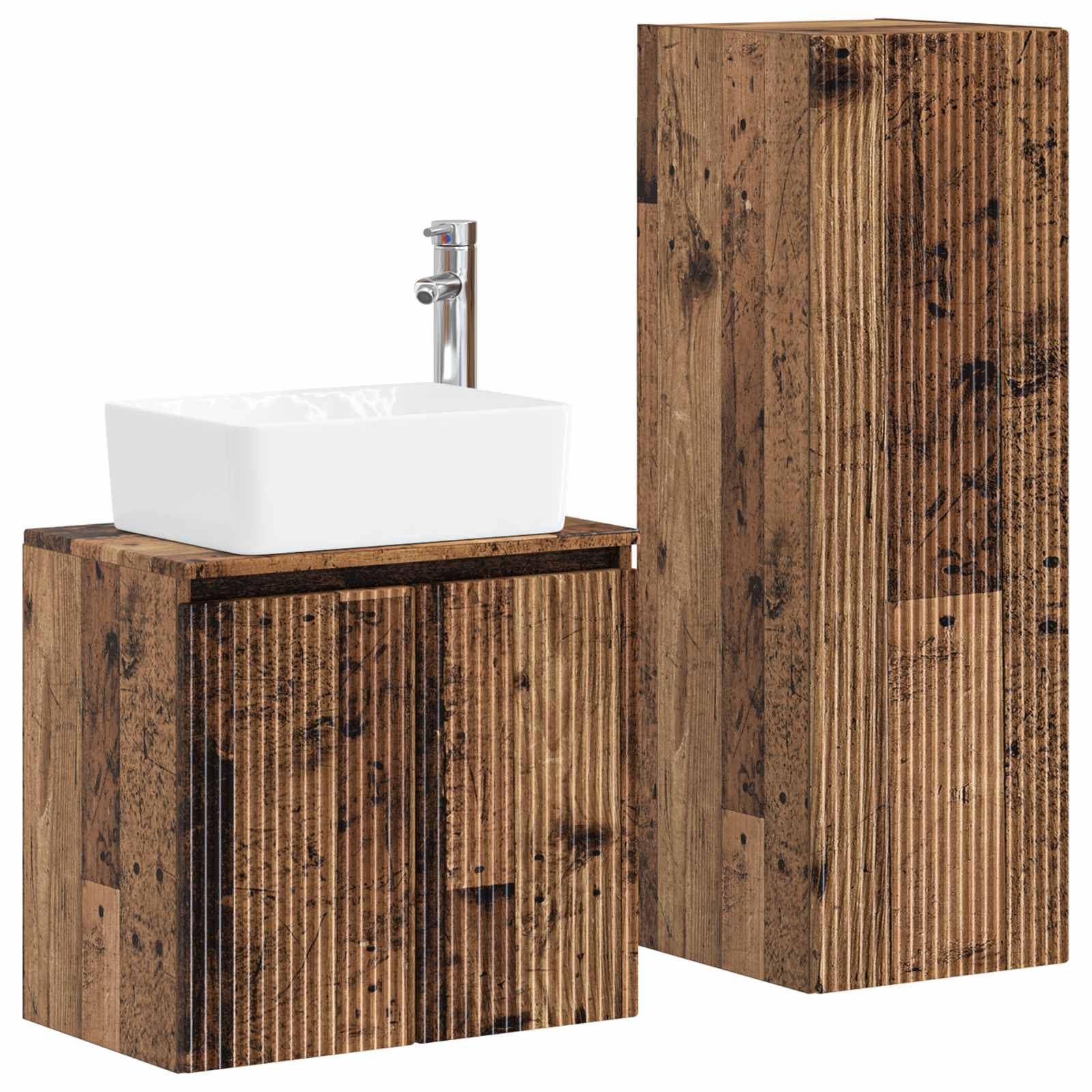 Maison Exclusive - Badezimmerschrank-set 2 Stk. Altholz 33 X 34,5