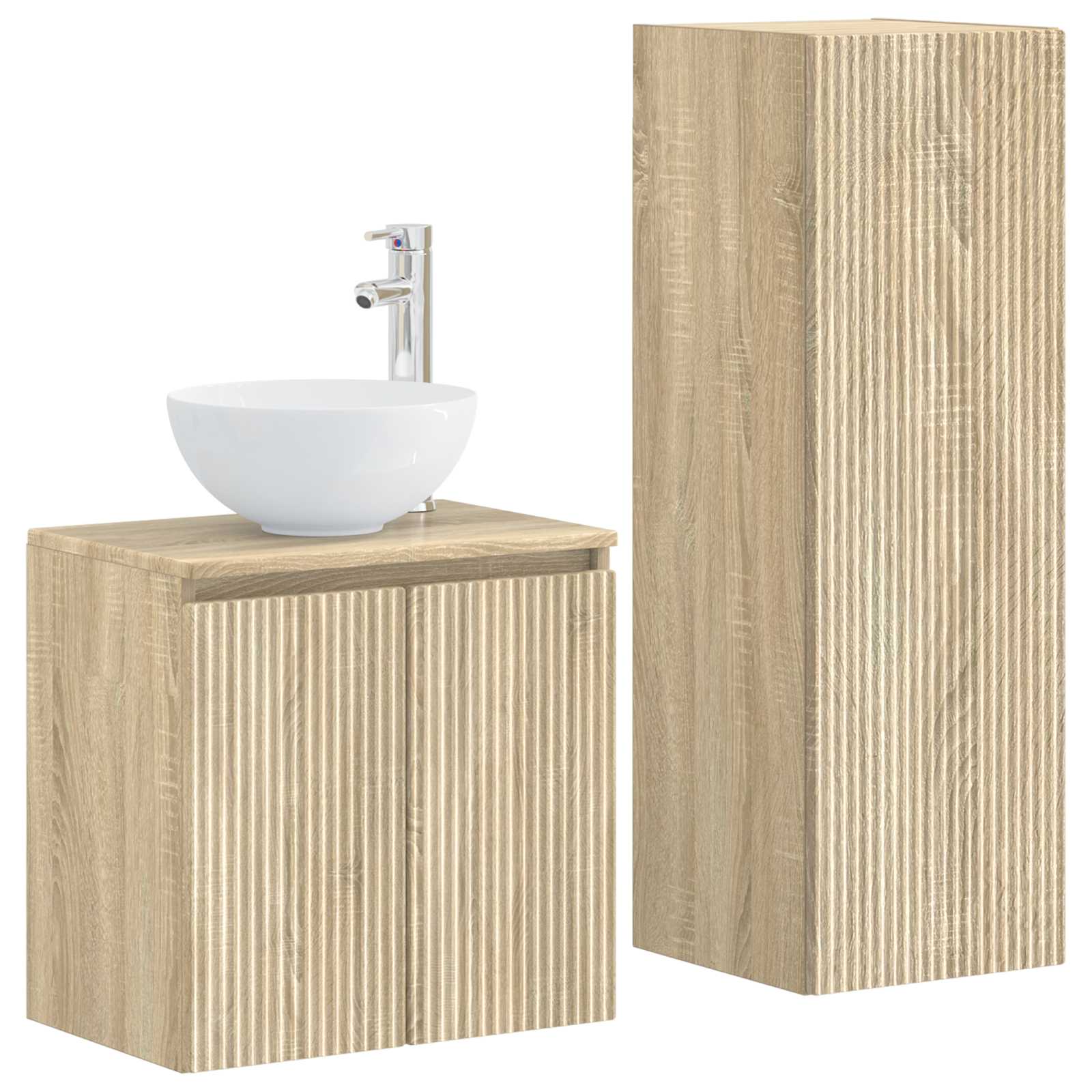 Maison Exclusive - Badezimmerschrank-set 2 Stk. Sonoma-eiche 33 X