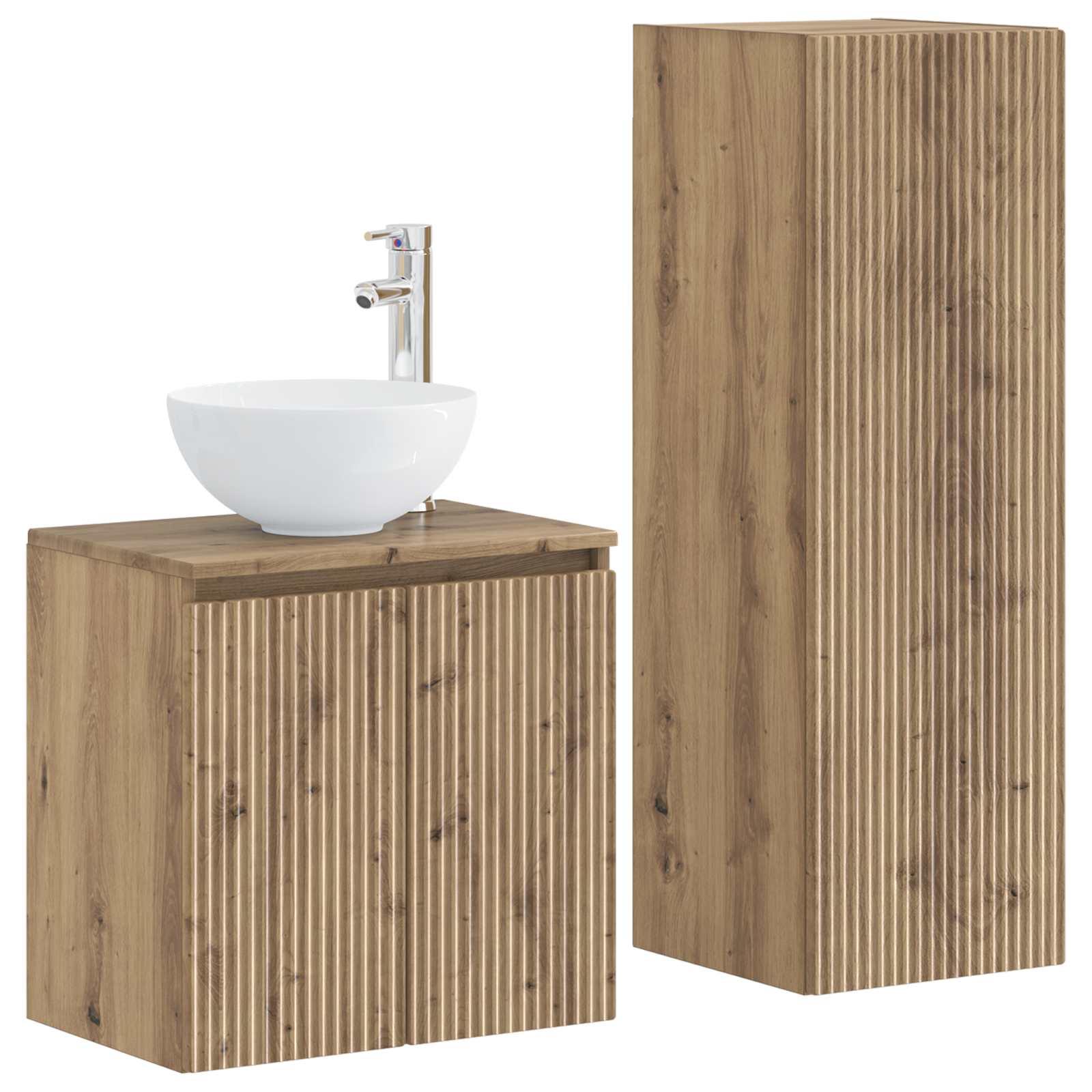 Maison Exclusive - Badezimmerschrank-set 2 Stk. Artisan-eiche 33