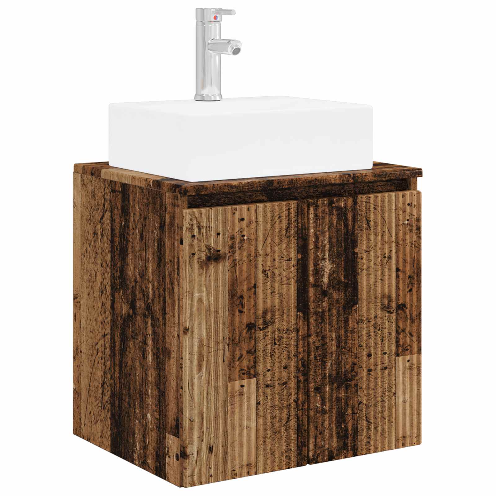 Maison Exclusive - Wandmontierter Waschbeckenunterschrank Altholz