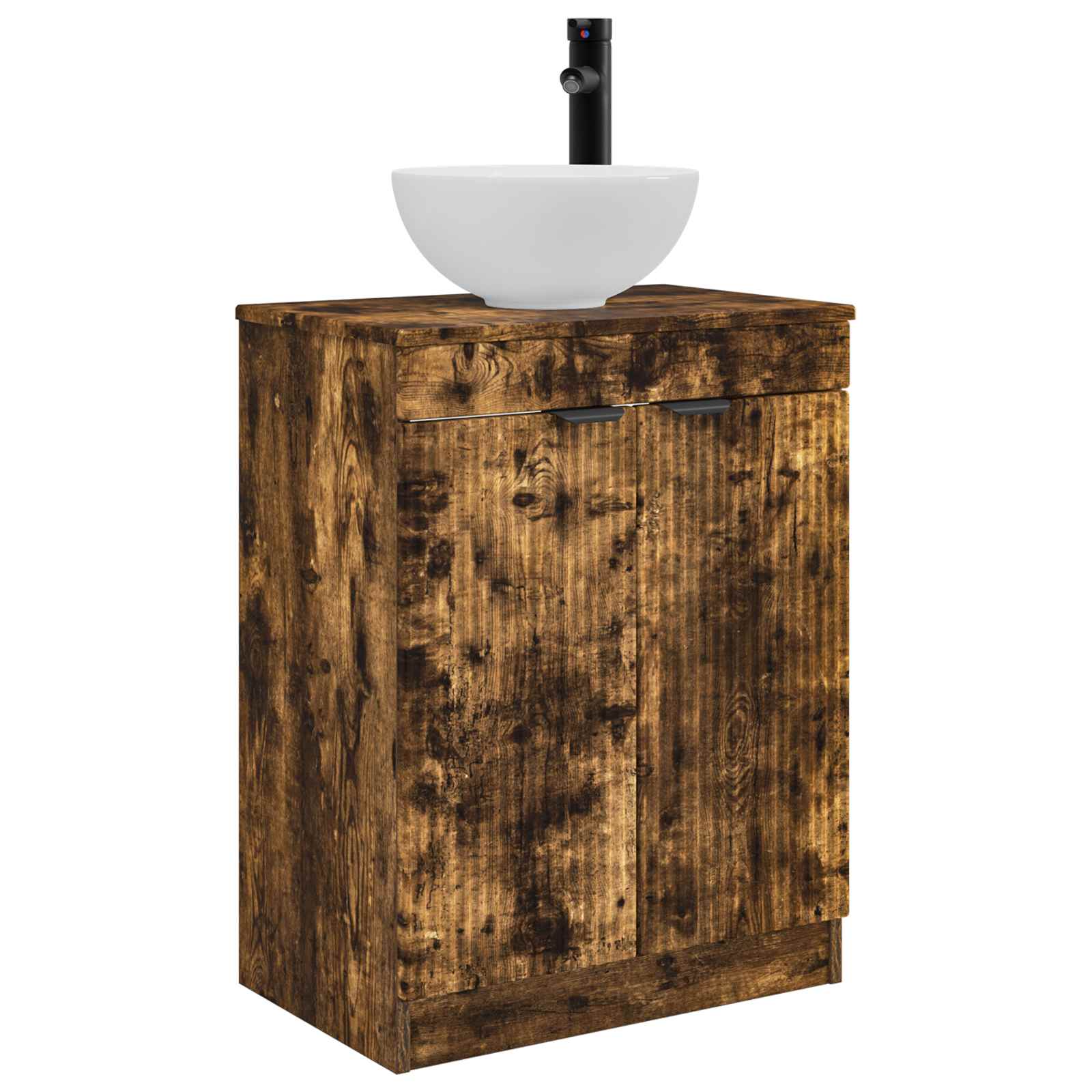 Maison Exclusive - Waschbeckenschrank Geräucherte Eiche 54 X 35 X