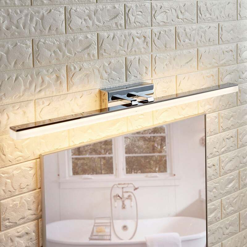 [neuwertig] B-ware Lucande Wandleuchte Led Spiegelleuchte Julie Lampe Badezimmer Chrom 75cm Ip44