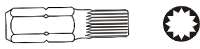 Jonnesway Końcówka Spline M8 X 75mm 6-kąt. 10mm