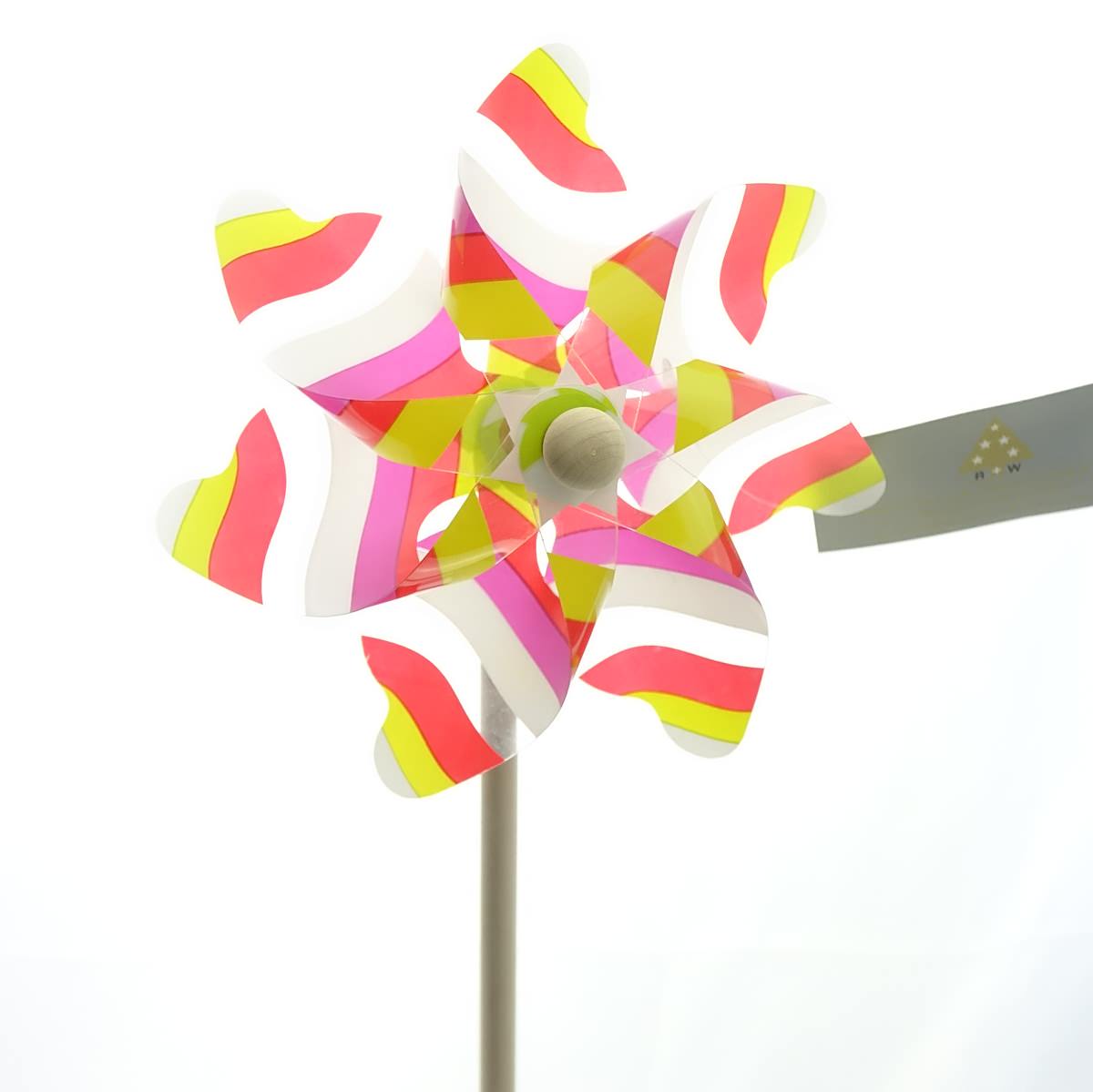 Riffelmacher Windmühle Bunt Mit Rot Gestreift & Transparent Ø 17 Cm X 48 Cm