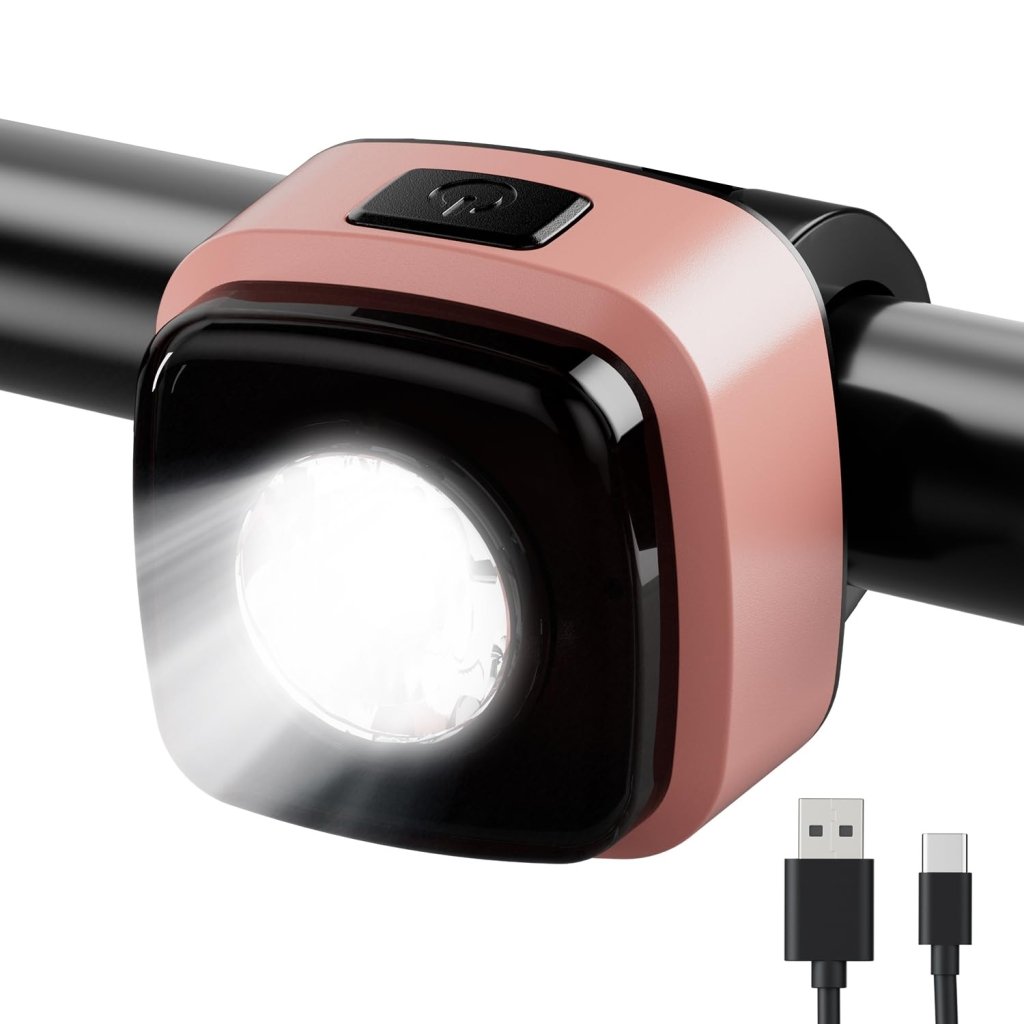 Aufladbares Fahrrad-frontlicht, Usb-c, Ipx5, Wasserfest, Mit 3 Leuchtmodi – Fahrradlampe – Fahrradbeleuchtung