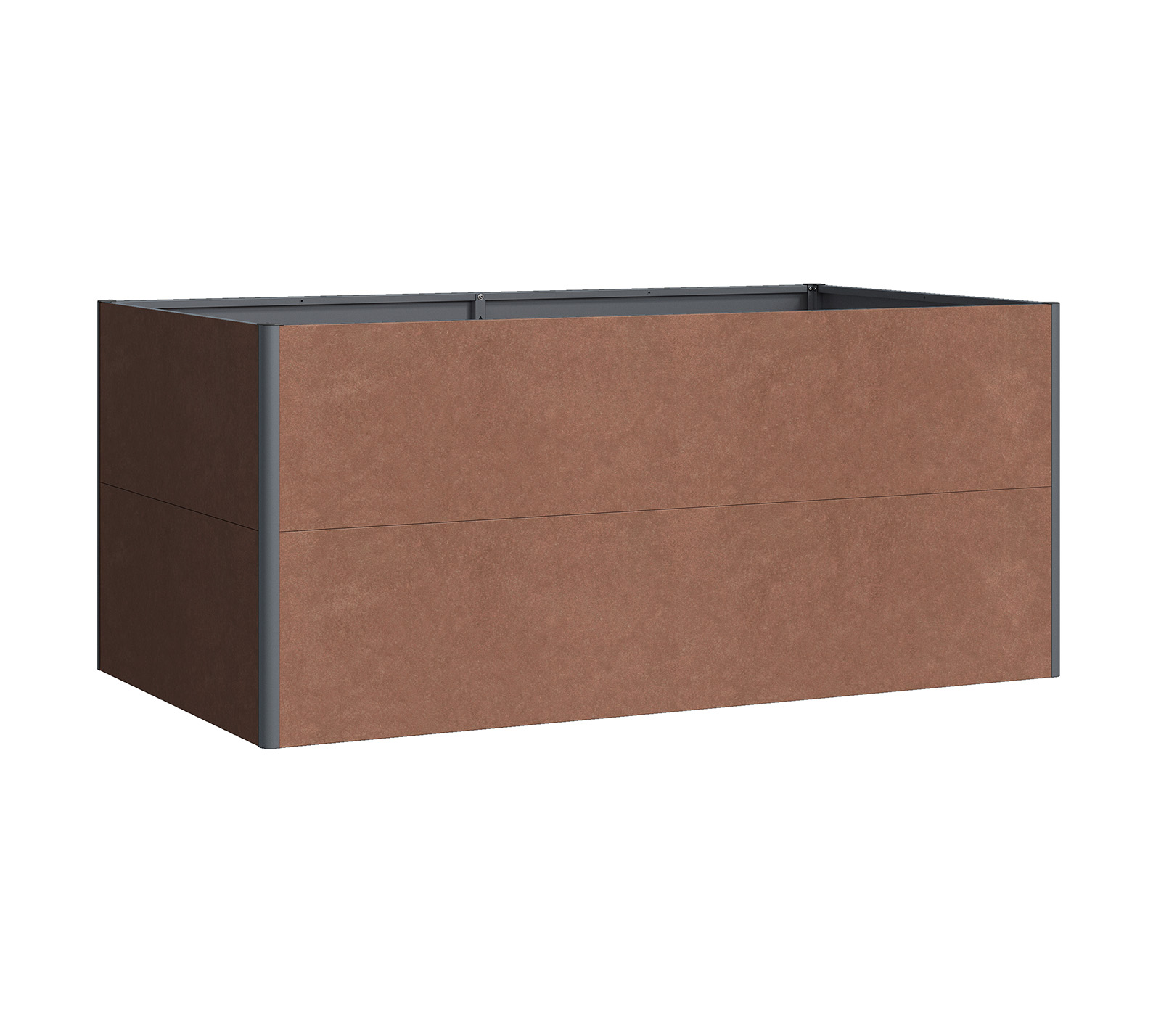 Westmann Corti Metall Hochbeet Ohne Boden Holzoptik 160x90x70 Cm