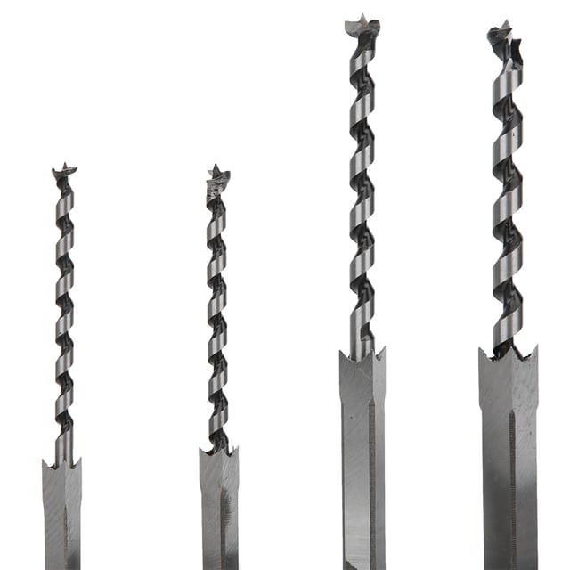 Set Mit 4 Vierkantbohrern Für Die Holzbearbeitung (6-9,5 Mm)
