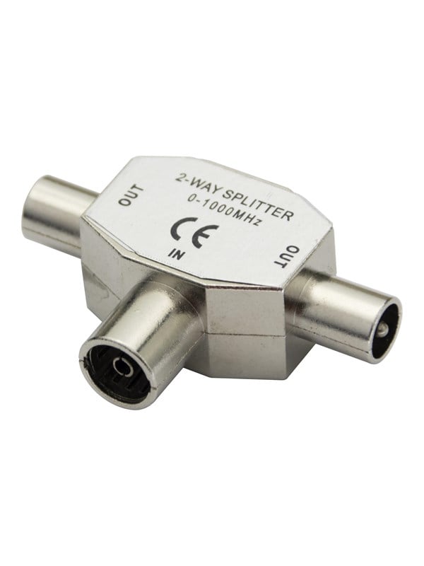 Deltaco - splitter for TV - 2-way fully shielded
